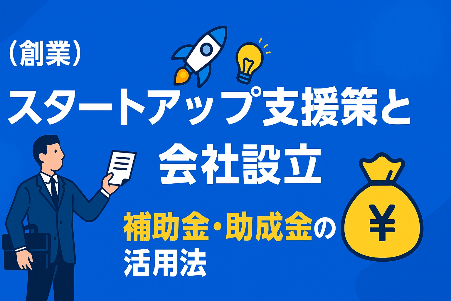 （創業）スタートアップ支援策と会社設立：補助金・助成金の活用法